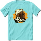 Bierpul T-Shirt | Bier Kleding | Feest | Drank | Grappig Verjaardag Cadeau | - Licht Blauw - XXL