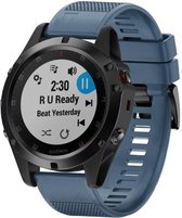 Shop4 - Bandje geschikt voor Garmin Fenix 7S (ook Pro, Solar en Sapphire) - Siliconen Donker Grijs