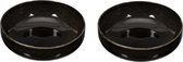 Grote Zwarte Kommen set van 2 stuks Keramiek 18x5 cm - 70 cl