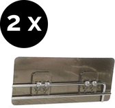 HGMD® 2x Zelfklevende sticker - Voor douche rek zonder boren - Zuignappen