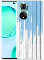 Honor 50 Hoesje Dripping blue paint - Designed by Cazy