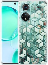 Honor 50 Hoesje Groen Hexagon Marmer - Designed by Cazy