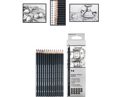 14 delige Grafiet Schetspotloden - Teken Potloden - Grafietpotloden - HB Potlood – Draw Pencil