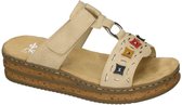 Rieker -Dames -  beige - slippers & muiltjes - maat 37