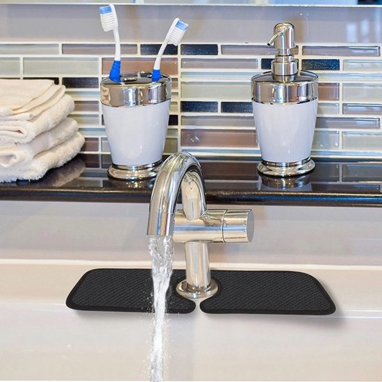 Contour Evier Diatomite Roonka Tapis De Robinet D'évier De Cuisine, 60 Cm De Long X 10 Cm De Faucet Drain Pad