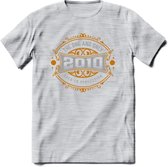 2010 The One And Only T-Shirt | Goud - Zilver | Grappig Verjaardag  En  Feest Cadeau | Dames - Heren | - Licht Grijs - Gemaleerd - M