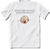 Weet jij waar de mosterd staat T-Shirt | Grappig Abraham 50 Jaar Verjaardag Kleding Cadeau | Dames – Heren - Wit - XXL