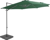 vidaXL Parasol met draagbare voet groen