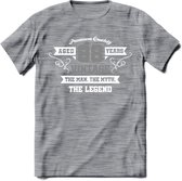 88 Jaar Legend T-Shirt | Zilver - Wit | Grappig Verjaardag en Feest Cadeau | Dames - Heren - Unisex | Kleding Kado | - Donker Grijs - Gemaleerd - 3XL