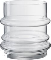 J-Line Vaas Band Glas Transparant Small - Bloemenvaas 15 cm hoog
