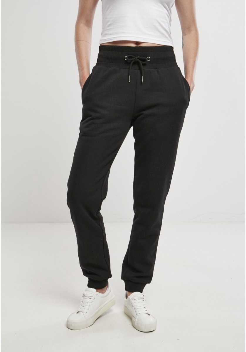 Urban Classics Organic High Waist Dames joggingbroek XL Zwart