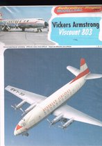 bouwplaat / modelbouw in karton Vickers Viscount 803, schaal 1:50