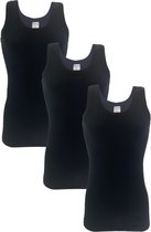 3 stuks SQOTTON onderhemd - 100% katoen - Zwart - Maat L