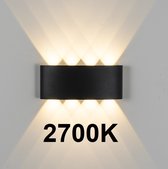 Luminize Wandlamp Ovaal binnen en buiten - Dimbaar - Industrieel - Buitenlamp - Design - Muurlamp - Woonkamer - LED - Zwart - 22x8x4cm