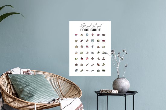 Stickers muraux - Cuisine - Nourriture - Nourriture - 30x40 cm - Film Adhésif - Cadeau pour femme