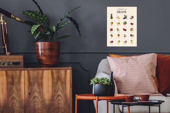 Stickers muraux - Film autocollant - Cuisine - Fruits - Nourriture - 30x40 cm - Film adhésif - Stickers muraux Chambre d'enfant - Papier peint autocollant