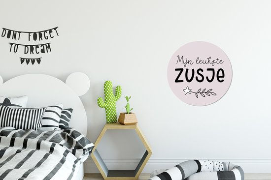 WallCircle - Wall Circle - Wall Circle Indoor - Citations - My Cute Sister - Proverbes - Sister - 30x30 cm - Décoration murale - Peintures Ronds