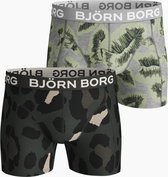 Björn Borg - Gigant Leo & Painted Leaves Cotton Stretch Shorts - 2-Pack - S