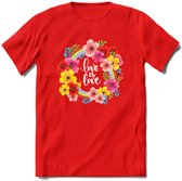 Love Is Love | Pride T-Shirt | Grappig LHBTIQ+ / LGBTQ / Gay / Homo / Lesbi Cadeau Shirt | Dames - Heren - Unisex | Tshirt Kleding Kado | - Rood - S