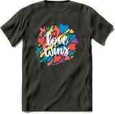 Love Wins | Pride T-Shirt | Grappig LHBTIQ+ / LGBTQ / Gay / Homo / Lesbi Cadeau Shirt | Dames - Heren - Unisex | Tshirt Kleding Kado | - Donker Grijs - XL