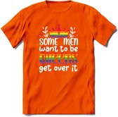 Some Men Are Queens | Pride T-Shirt | Grappig LHBTIQ+ / LGBTQ / Gay / Homo / Lesbi Cadeau Shirt | Dames - Heren - Unisex | Tshirt Kleding Kado | - Oranje - 3XL