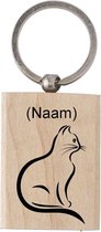 Akyol - Katten Sleutelhanger - Gegraveerde sleutelhanger - Gegrafeerde - Huisdier - Cadeau - Verjaardag - Katten speelgoed - Gepersonaliseerd - 6 x 9 CM - Sleutelhanger met naam