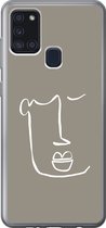 Coque Samsung Galaxy Line - Lèvres - Abstrait - Dessin au trait - Coque de téléphone en Siliconen