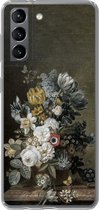Geschikt voor Samsung Galaxy S21 hoesje - Stilleven met bloemen - Oude meesters - Schilderij - Siliconen Telefoonhoesje