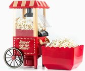 Khoya Popcorn Machine Retro - Hetelucht Popcorn Maker - Elektrische Popcornmaker - Popcorn Popper - Klein - 1200 W -Inclusief Maatbeker - Voor Feestjes en partijen