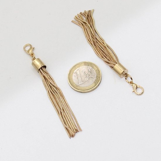 LIFKOME Zijden Kwastjes in Goud 100 Stuks Handgemaakte Decoratieve Kwastjes 13 Cm voor Woningdecoratieprojecten en Evenementen