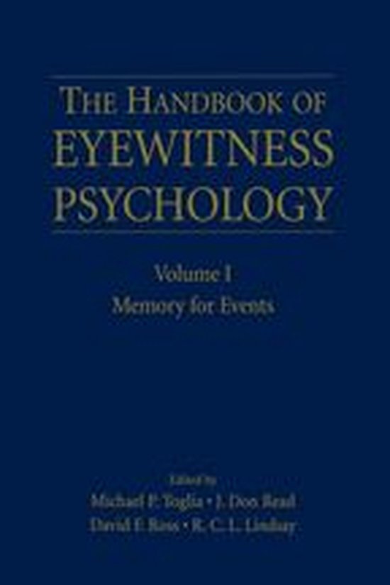 The Handbook of Eyewitness Psychology: Volume I - cover