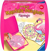 Tekenset Mandala-designer Flamingo (mini mandala’s knutselen / tekenen / kleuren) - hobbyset voor kinderen  (cadeau idee!)