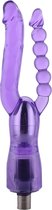 Dubbele geribbelde 3XLR dildo voor voor Auxfun Basic Seksmachine 23 cm