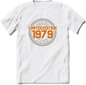 1979 Limited Edition Ring T-Shirt | Zilver - Goud | Grappig Verjaardag en Feest Cadeau Shirt | Dames - Heren - Unisex | Tshirt Kleding Kado | - Wit - S