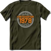 1978 Limited Edition Ring T-Shirt | Zilver - Goud | Grappig Verjaardag en Feest Cadeau Shirt | Dames - Heren - Unisex | Tshirt Kleding Kado | - Leger Groen - XL