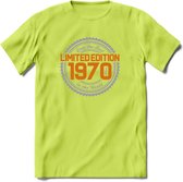 1970 Limited Edition Ring T-Shirt | Zilver - Goud | Grappig Verjaardag en Feest Cadeau Shirt | Dames - Heren - Unisex | Tshirt Kleding Kado | - Groen - L