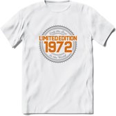 1972 Limited Edition Ring T-Shirt | Zilver - Goud | Grappig Verjaardag en Feest Cadeau Shirt | Dames - Heren - Unisex | Tshirt Kleding Kado | - Wit - XL