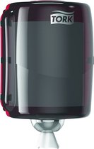 Tork Combi Rol Poetspapier Dispenser Kunststof Zwart/Rood W2