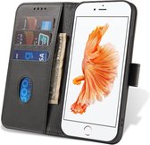 Smartphonica iPhone 6/6s Plus leren hoesje met lipje - Zwart / Kunstleer / Book Case geschikt voor Apple iPhone 6/6s Plus