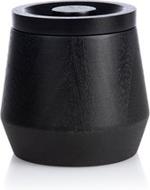 XLBoom - NERO BOWL Pot met deksel LAAG - Zwart rubberhout - Ø13.5cm x h13cm