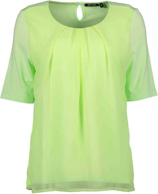 Blue Seven dames shirt/blouse 105646 lichtgroen uni - 40