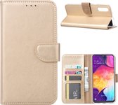 LuxeBass Hoesje geschikt voor Samsung Galaxy S20 Plus Bookcase Goud- portemonnee hoesje - telefoonhoes - gsm hoes - telefoonhoesjes