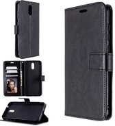 LuxeBass Hoesje geschikt voor Nokia 2.1 hoesje book case zwart - telefoonhoes - gsm hoes - telefoonhoesjes