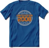 2008 Limited Edition Ring T-Shirt | Zilver - Goud | Grappig Verjaardag en Feest Cadeau Shirt | Dames - Heren - Unisex | Tshirt Kleding Kado | - Donker Blauw - L