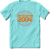 2004 Limited Edition Ring T-Shirt | Zilver - Goud | Grappig Verjaardag en Feest Cadeau Shirt | Dames - Heren - Unisex | Tshirt Kleding Kado | - Licht Blauw - S