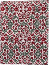 Les Ottomans  - Tafellaken handgeprint katoen rood beige motief 250x150cm - Tafellakens