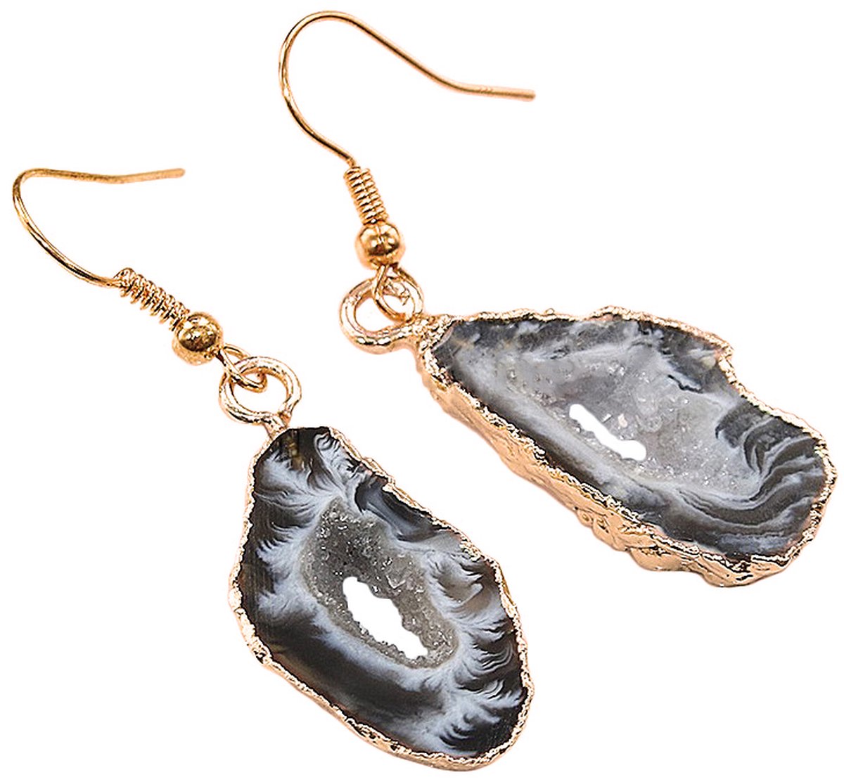 Isabelle Ice Gemstone Oorbellen Goud