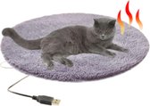 Hoobi® Warmte deken - Warmtekussen - Verwarmingsmat - Voor huisdieren - Elektrisch - 28.5°C - Grijs
