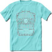 40 Jaar Legendarisch Gerijpt T-Shirt | Rood - Grijs | Grappig Verjaardag en Feest Cadeau Shirt | Dames - Heren - Unisex | Tshirt Kleding Kado | - Licht Blauw - M