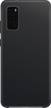Samsung Galaxy S20 Hoesje - XQISIT - Serie - Siliconen Backcover - Zwart - Hoesje Geschikt Voor Samsung Galaxy S20